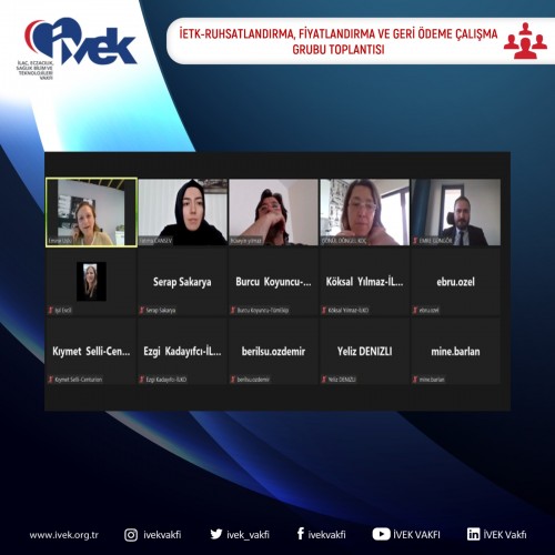 İETK-Ruhsatlandırma, Fiyatlandırma ve Geri Ödeme Çalışma Grubu Toplantısı