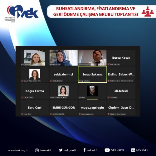 Ruhsatlandırma, Fiyatlandırma ve Geri Ödeme Çalışma Grubu Toplantısı