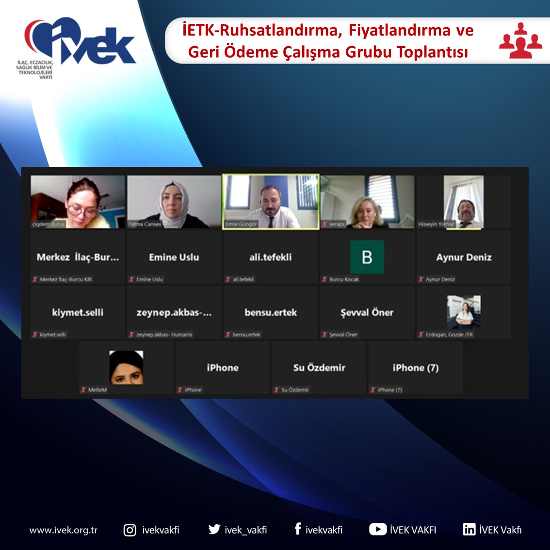  İETK-Ruhsatlandırma, Fiyatlandırma ve Geri Ödeme Çalışma Grubu Toplantısı 